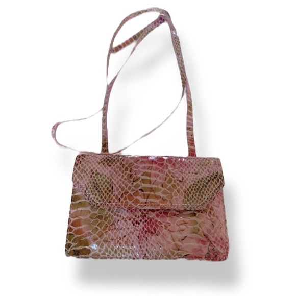 Hobo Mini bag crossbody purse micro rainbow leather snakeskin reptile python - Picture 1 of 9